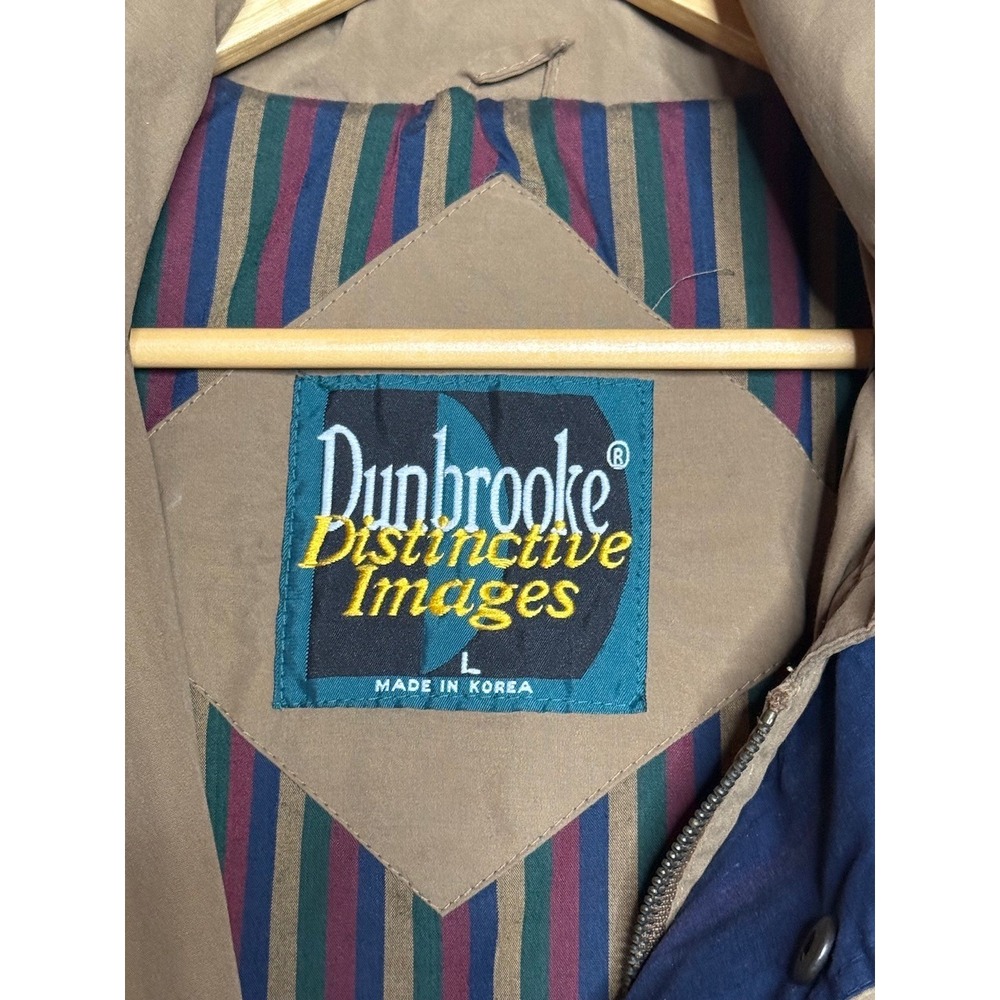 Vintage Dunbrooke Chrysler Windbreaker Jacket Tan Oversized 90s L - Picture 8 of 8